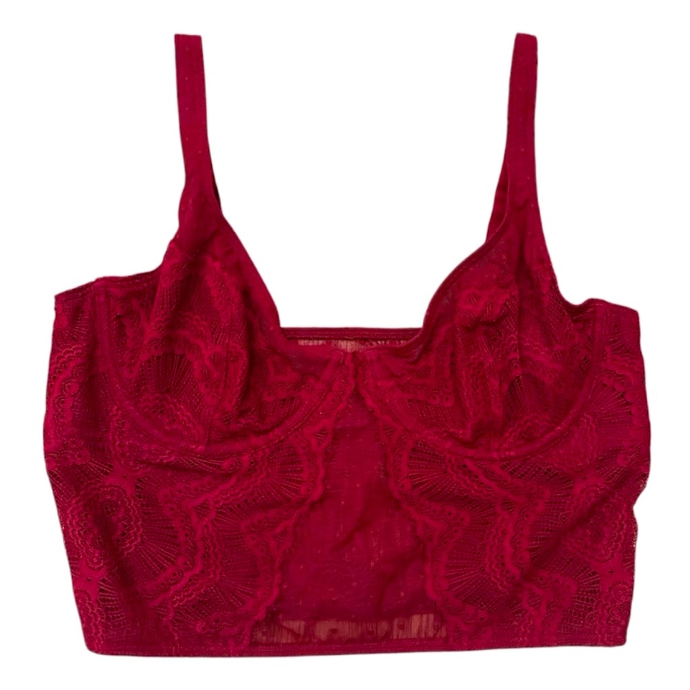 Gilly Hicks women’s red lace bralette size Large